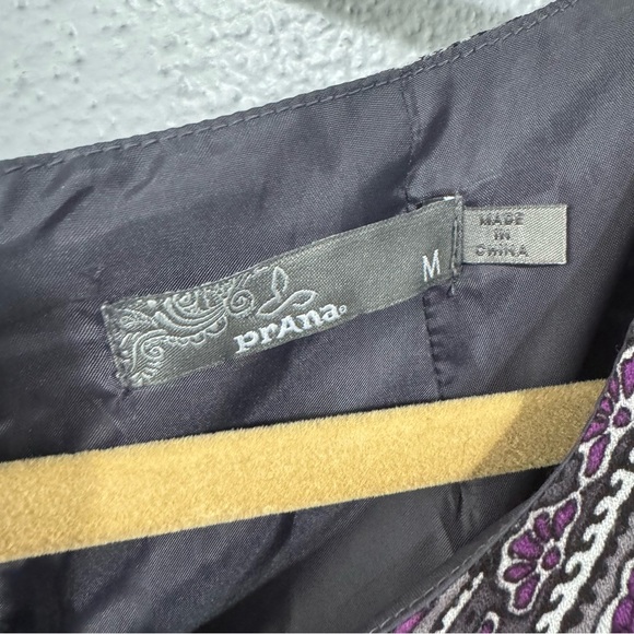 PrAna purple paisley shift dress medium - Picture 2 of 7